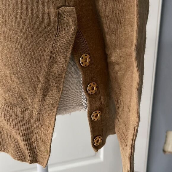 J Crew cow neck sweater NWT and gold snaps on one side - Picture 2 of 4